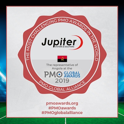 Selo oficial da Jupiter como representante de Angola no evento promovido pela PMO Global Alliance